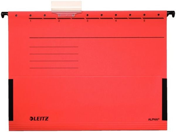 Hängetasche Leinenfrösche Natronkarton Leitz rot ALPHA (1986-30-25) 