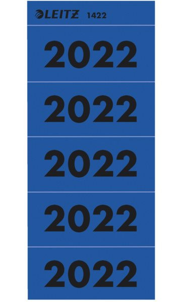 Inhaltsschildchen Jahreszahlen 2022 selbstklebend Leitz blau 14220035 