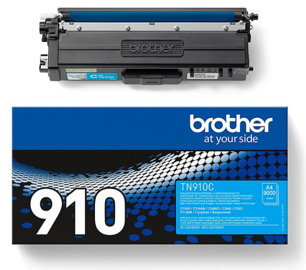 Original Toner Brother TN-910C, ca. 9.000 S., cyan