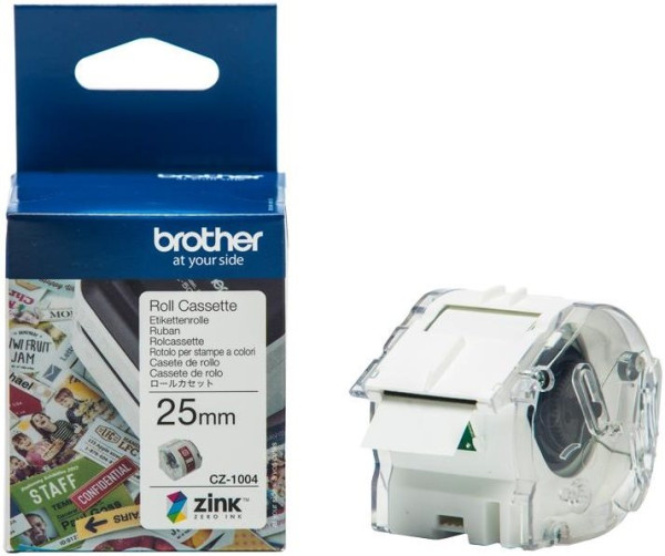 Original Endlos-Etiketten Brother CZ1004, 25mm x 5m, weiß