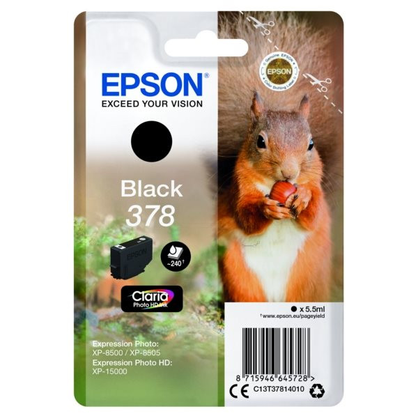 Original Tinte Epson 378, ca. 240 S., schwarz