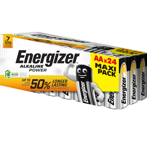 Batterien Mignon Energizer Alkaline Power, E300456401, AA/LR6 - 24er-Packung