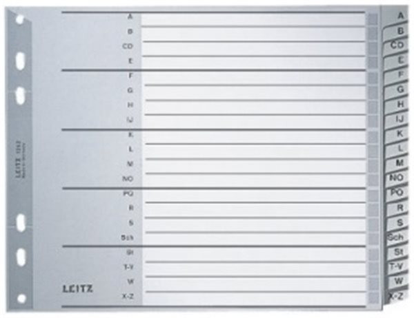 Register A-Z A4 1/2 Höhe Plastik PP-Folie Leitz 238x180mm (1262-00-00) 