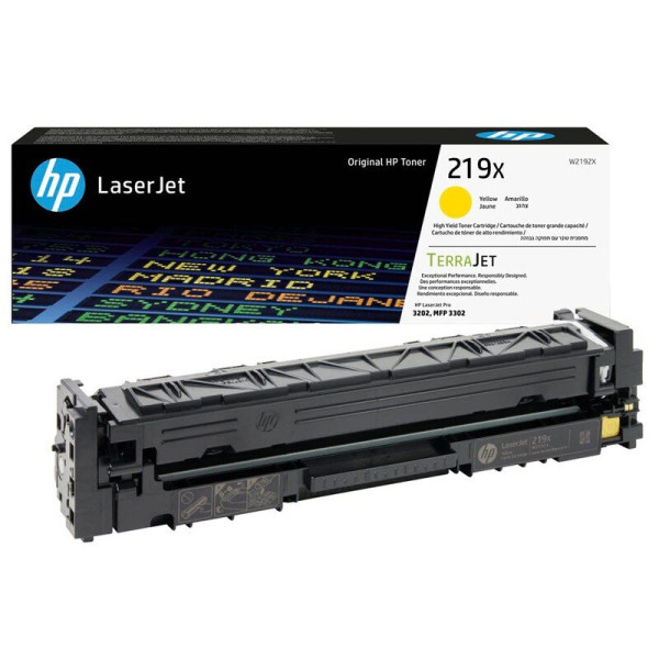 Original Toner HP 219X / W2192X, ca. 2.500 S., gelb 