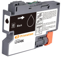 Printation Tinte ersetzt Brother LC-424BK, ca. 750 S., schwarz