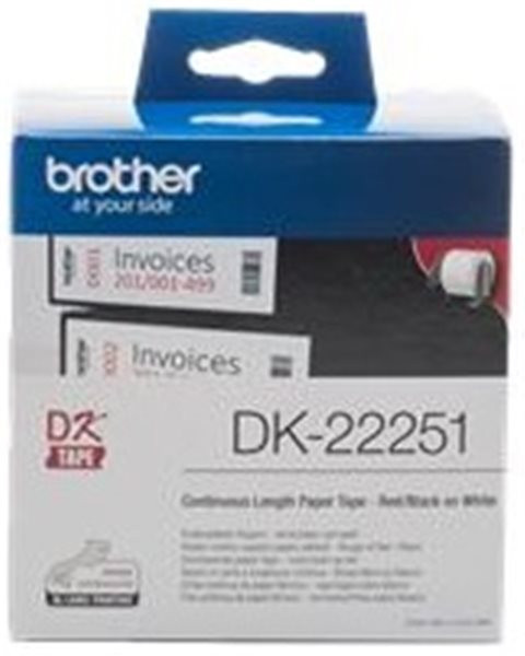 Original Endlos-Etiketten Brother DK22251, 62mm x 15,24m, weiß 