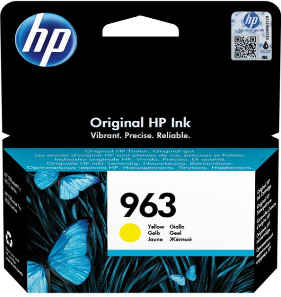 Original Tinte HP 963 / 3JA25AE, ca. 700 S., gelb 