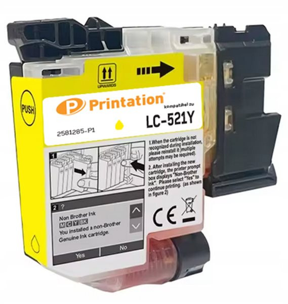 Printation Tinte ersetzt Brother LC-521Y, ca. 500 S., gelb 