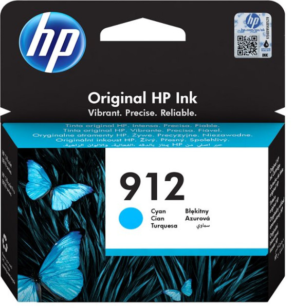 Original Tinte HP 912 / 3YL77AE, ca. 315 S., cyan 