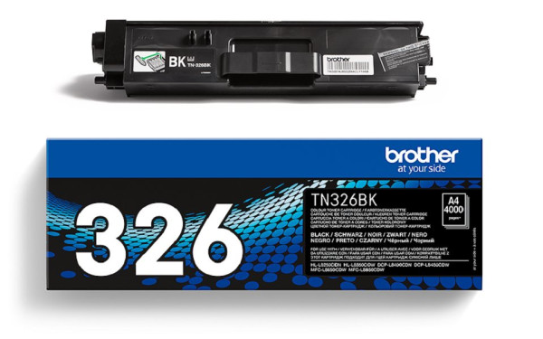 Original Toner Brother TN-326BK, ca. 4.000 S., schwarz 