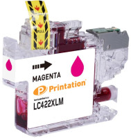 Printation Tinte ersetzt Brother LC-422XLM, ca. 1500 S., magenta 