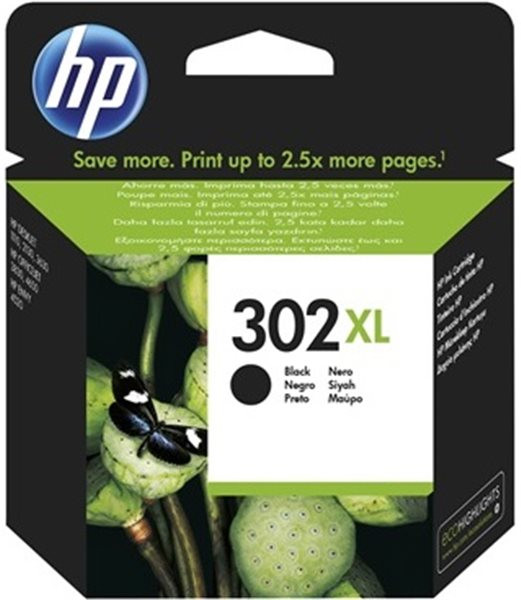 Original Tinte HP 302XL / F6U68AE, ca. 480 S., schwarz