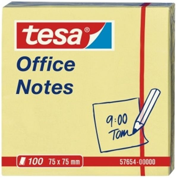 Haftnotizen 75 x 75mm tesa Office Notes gelb, 12 x 100 Blatt 