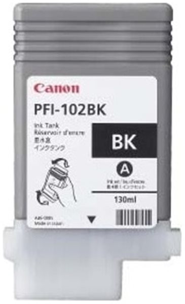 Original Tinte Canon PFI-102BK, schwarz, MHD abgelaufen 