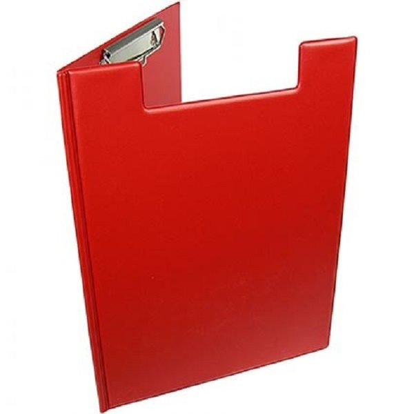 Klemmbrettmappe A4 Alco rot mit Deckel kunststoffüberzogen, abwaschbar