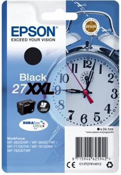 Original Tinte Epson T2791 / 27XXL, ca. 2.200 S., schwarz