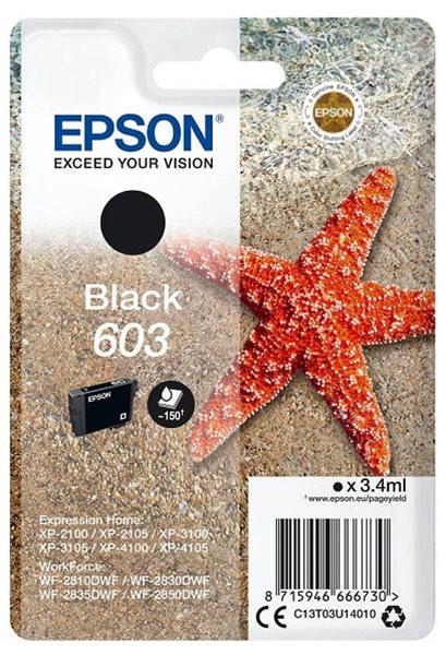 Original Tinte Epson T03U140 / 603, ca. 150 S., schwarz 