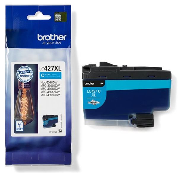 Original Tinte Brother LC-427XLC, ca. 5000 S., cyan 