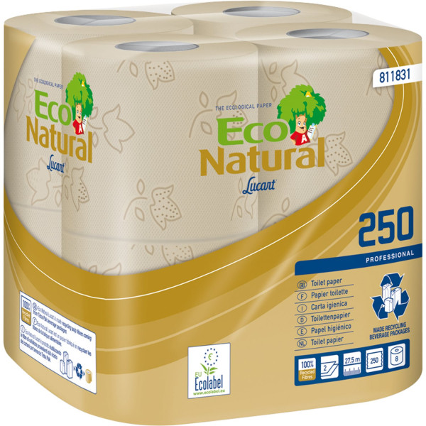 Toilettenpapier Eco Natural, 2lagig, Economy-Großpackung (64 Rollen) 