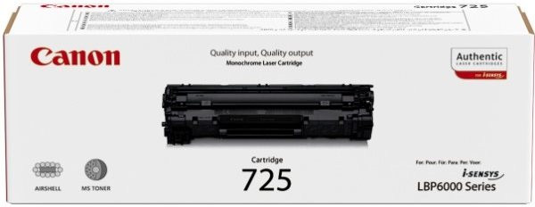 Original Toner Canon 725 / 3484B002, ca. 1.600 S., schwarz 