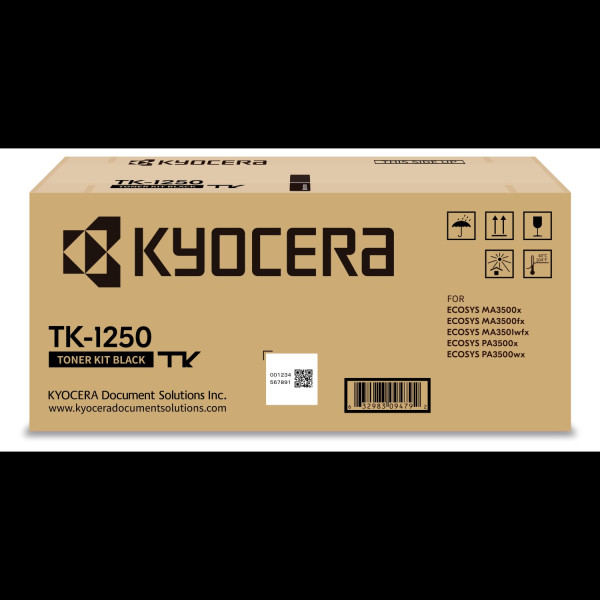 Original Toner Kyocera TK-1250, ca. 3.000 S., schwarz 
