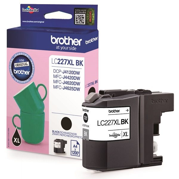 Original Tinte Brother LC-227XLBK, ca. 1.200 S., schwarz