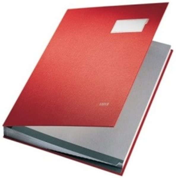 Unterschriftenmappe 24x35cm 20 Fächer Leitz rot (5700-00-25)