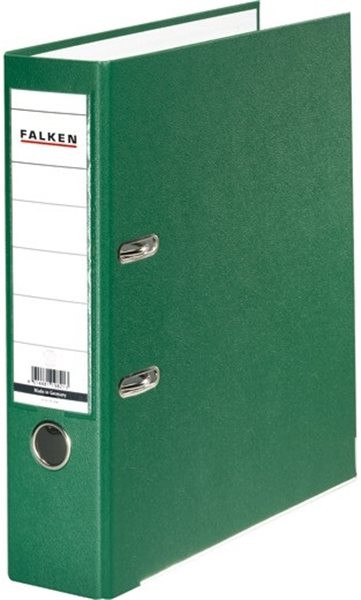 Ordner A4/8cm Plastiküberzug außen grün Falken PP-Color mit Kantenschutz 