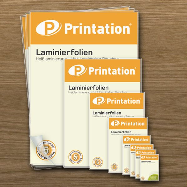 Laminierfolie  (86x54mm), 2x 125my, PRINTATION - Sonderpreis da alte Packung 