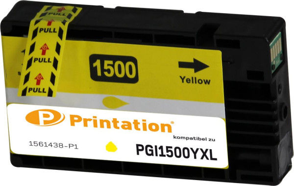 Printation Tinte ersetzt Canon  PGI-1500XLY, ca. 780 S., gelb 
