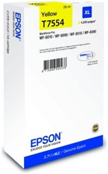 Original Tinte Epson T7554, ca. 4.000 S., gelb 