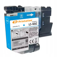 Printation Tinte ersetzt Brother LC-521C, ca. 500 S., cyan 