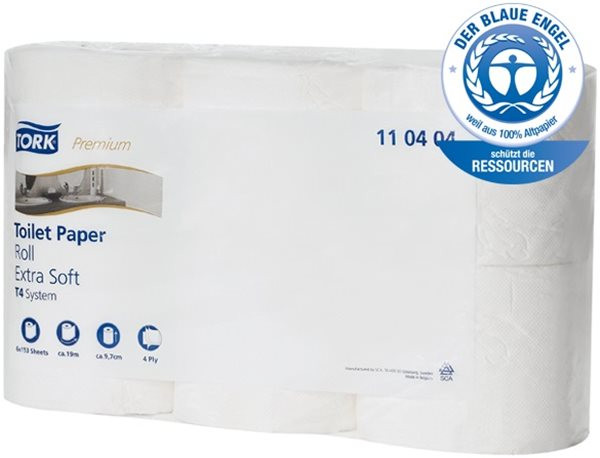 Toilettenpapier Tork Premium+, 4-lagig, besonders soft, besonders reißfest 