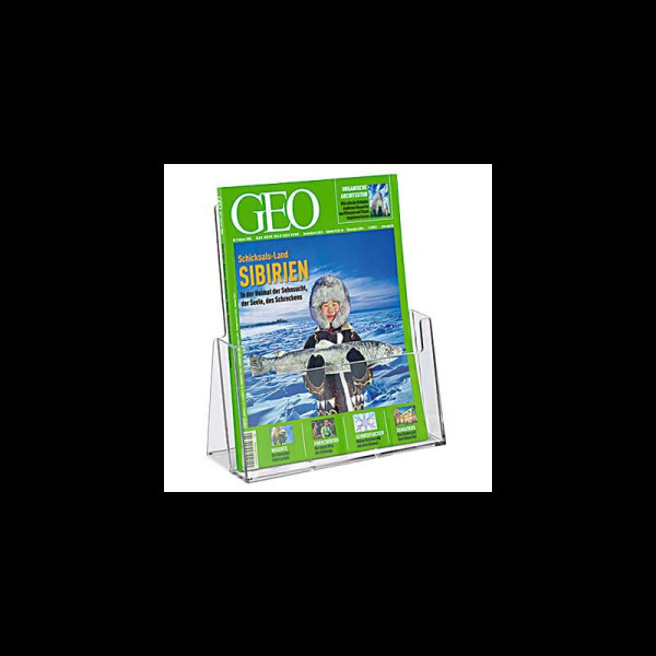 Helit Tischprospekthalter transparent DIN A4 