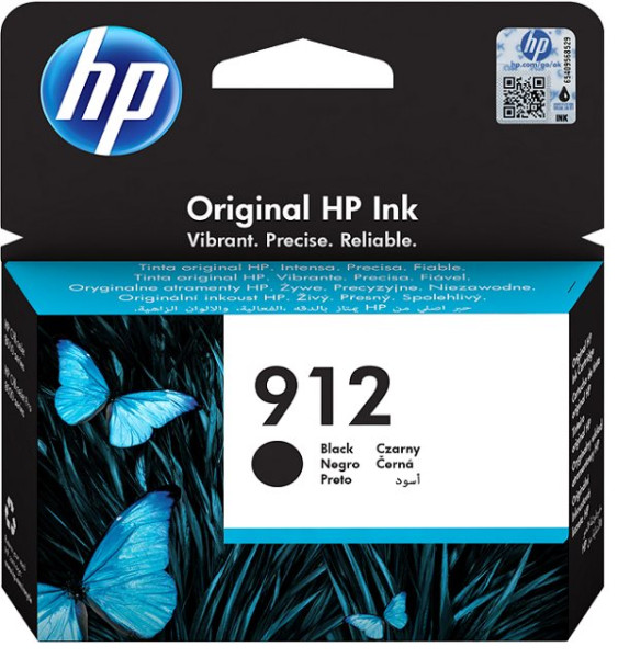 Original Tinte HP 912 / 3YL80AE, ca. 300 S., schwarz 