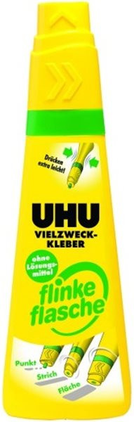 Klebestoff UHU Vielzweckkleber Flinke Flasche (100g), ohne Lösungsmittel 