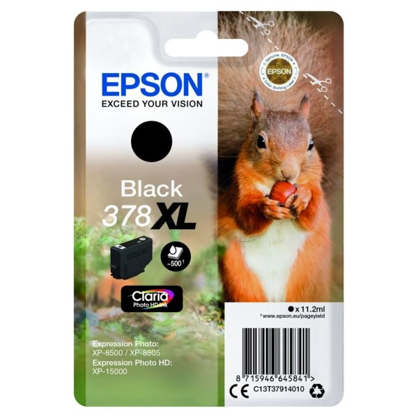 Original Tinte Epson 378XL, ca. 500 S., schwarz 