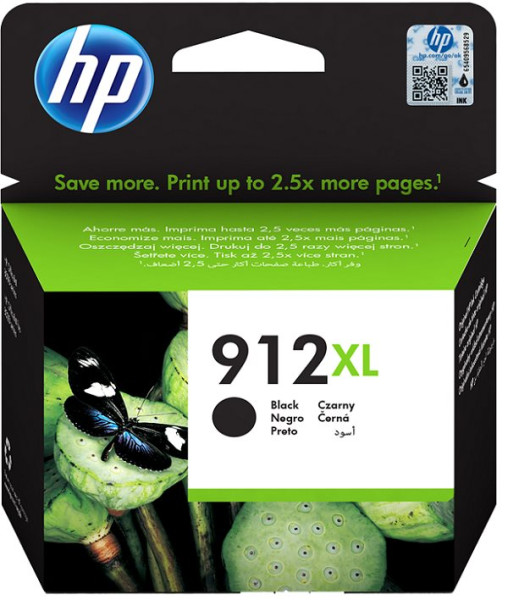 Original Tinte HP 912XL / 3YL84AE, ca. 825 S., schwarz 