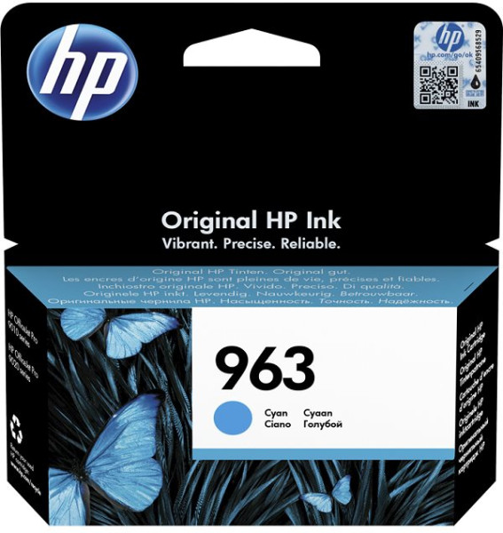 Original Tinte HP 963 / 3JA23AE, ca. 700 S., cyan 