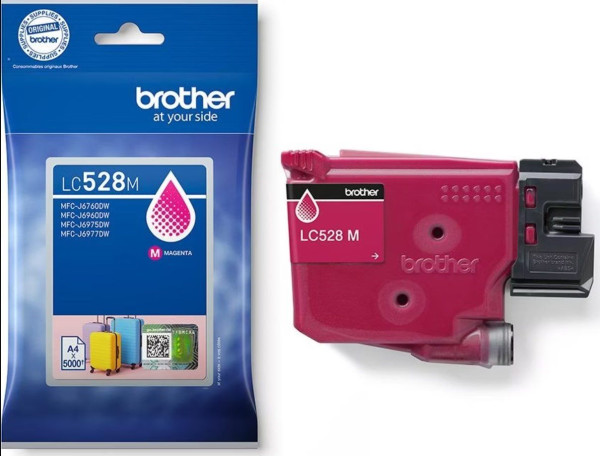 Original Tinte Brother LC-528M, ca. 5.000 S., magenta 