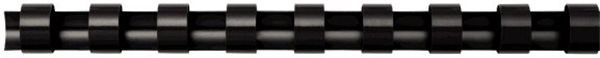 Plastik-Binderücken für 20 Blatt (6mm) schwarz Fellowes US-Teilung = 21 Ringe