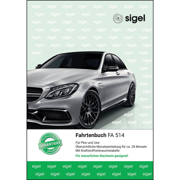 SIGEL Fahrtenbuch FA514 DIN A5 für PKW/LKW 32Blatt 