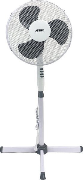 Stand-Ventilator ASTRO, Ø40cm, Oszillierend, 125cm hoch, 42W, grau/weiß 