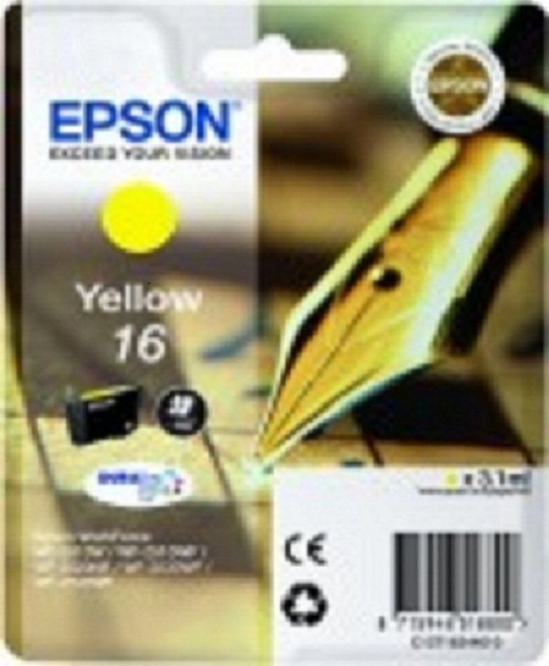 Original Tinte Epson T1624 / 16, ca. 165 S., gelb 