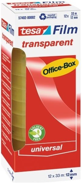 Klebeband 12mm x 33m transparent tesa Office Box tesafilm 