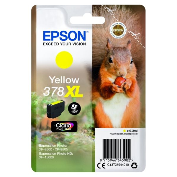 Original Tinte Epson 378XL, ca. 830 S., gelb