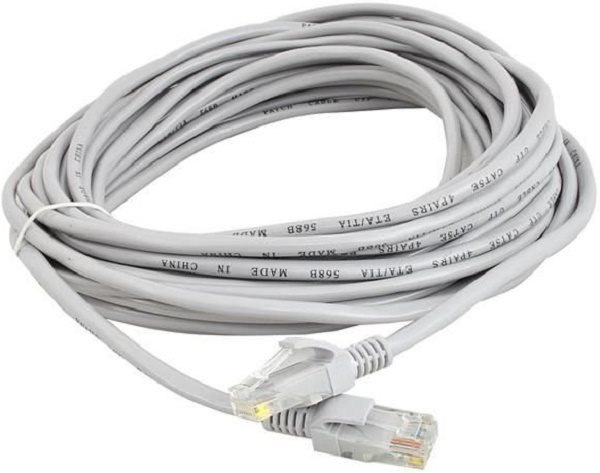 Patchkabel/ Netzwerkkabel  CAT 5/6/7, 10m lang, vergoldete Stecker, grau 