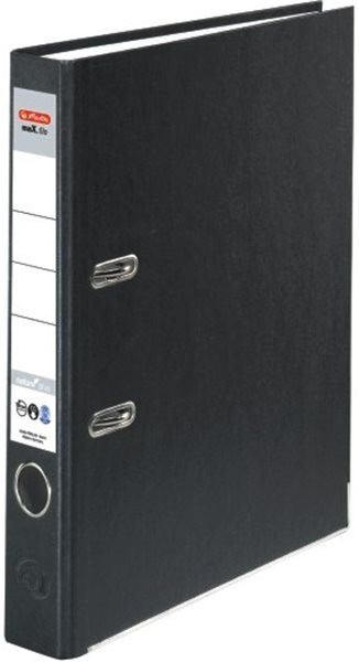 Ordner A4/5cm Pappe schwarz Herlitz maX.file nature plus mit Kantenschutz