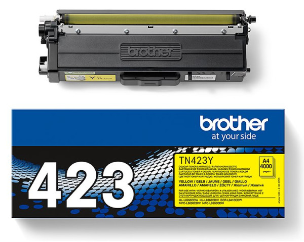 Original Toner Brother TN-423Y, ca. 4.000 S., gelb