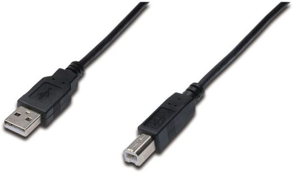 USB Anschlusskabel USB-A-Stecker auf USB-B-Stecker (5,0m) schwarz 